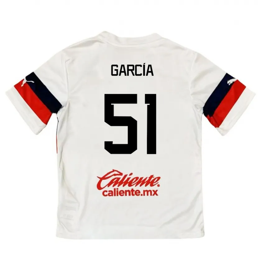 Danxen Dame Eduardo García #51 Hvit Rød Bortetrøye Drakt Trøye 2024/25 Skjorter T-Skjorte