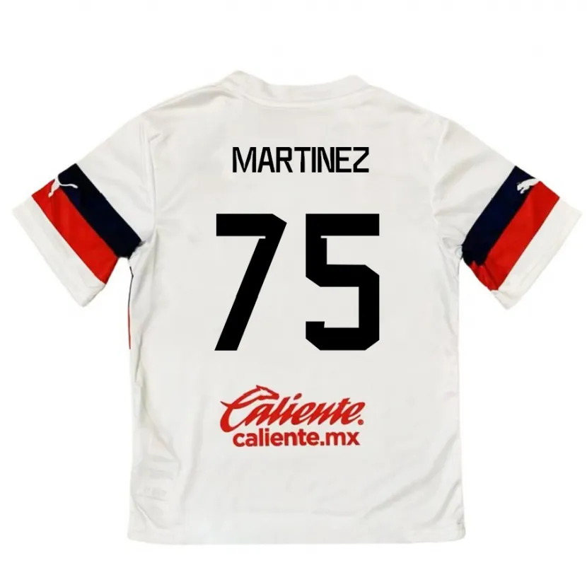 Danxen Dame Isaac Martínez #75 Hvit Rød Bortetrøye Drakt Trøye 2024/25 Skjorter T-Skjorte