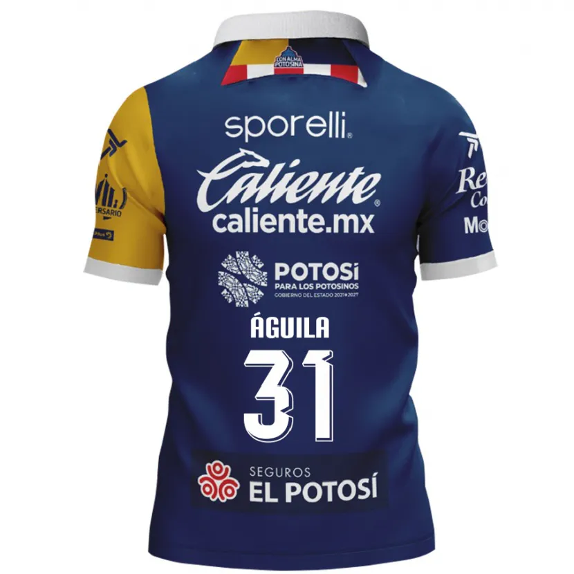 Danxen Dame Eduardo Águila #31 Blå Gul Bortetrøye Drakt Trøye 2024/25 Skjorter T-Skjorte
