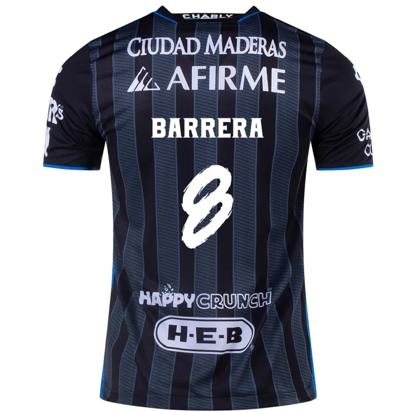 Danxen Dame Pablo Barrera #8 Hvit Svart Bortetrøye Drakt Trøye 2024/25 Skjorter T-Skjorte