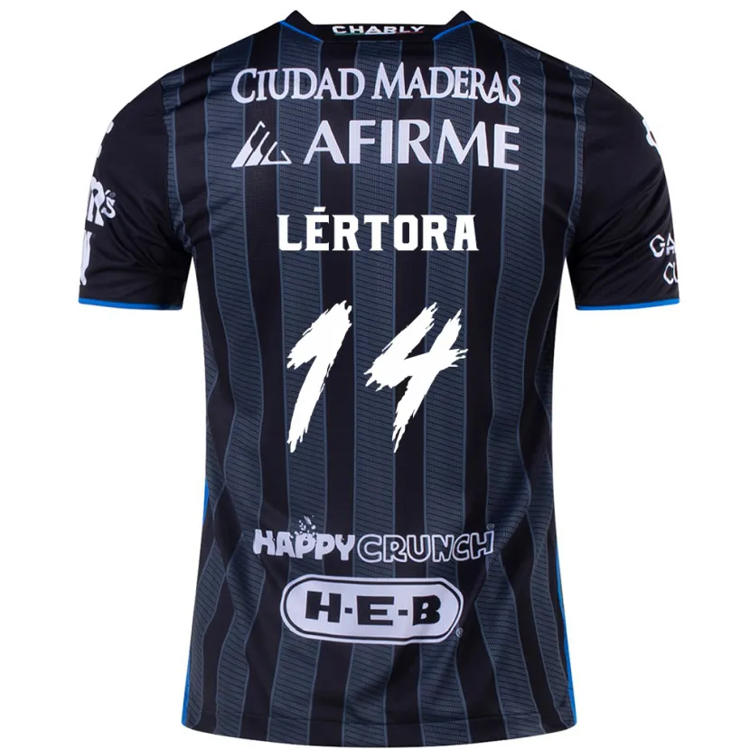Danxen Dame Federico Lértora #14 Hvit Svart Bortetrøye Drakt Trøye 2024/25 Skjorter T-Skjorte