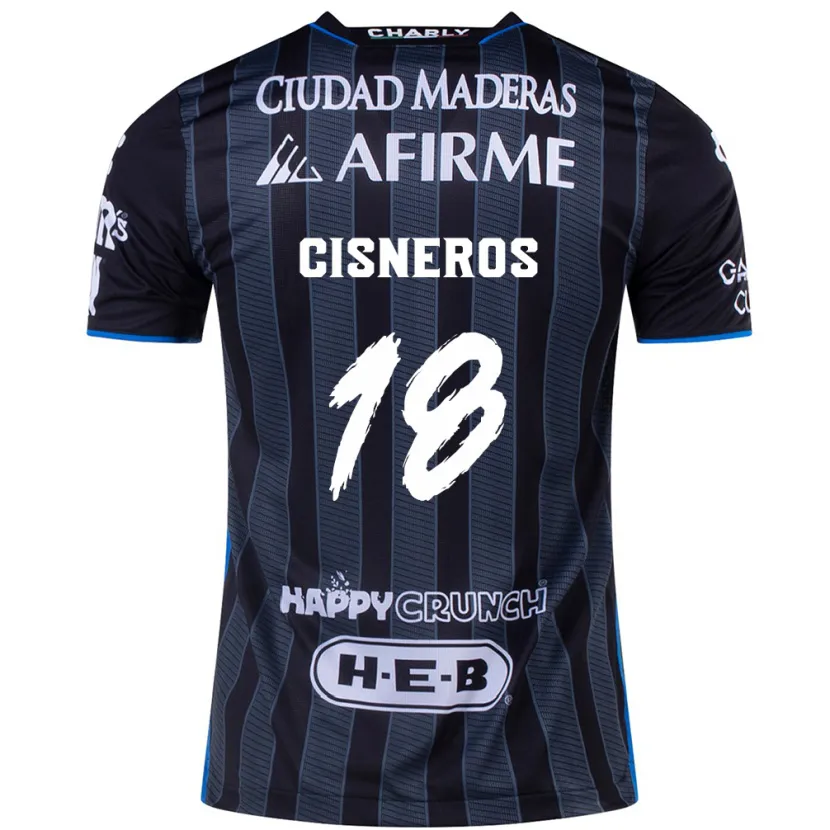 Danxen Dame Ronaldo Cisneros #18 Hvit Svart Bortetrøye Drakt Trøye 2024/25 Skjorter T-Skjorte