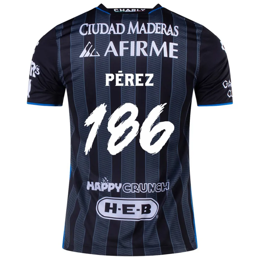 Danxen Dame José Pérez #186 Hvit Svart Bortetrøye Drakt Trøye 2024/25 Skjorter T-Skjorte