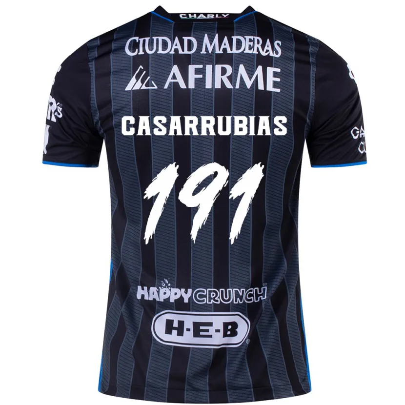 Danxen Dame Aaron Casarrubias #191 Hvit Svart Bortetrøye Drakt Trøye 2024/25 Skjorter T-Skjorte