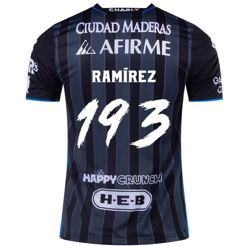 Danxen Dame Ángel Ramírez #193 Hvit Svart Bortetrøye Drakt Trøye 2024/25 Skjorter T-Skjorte