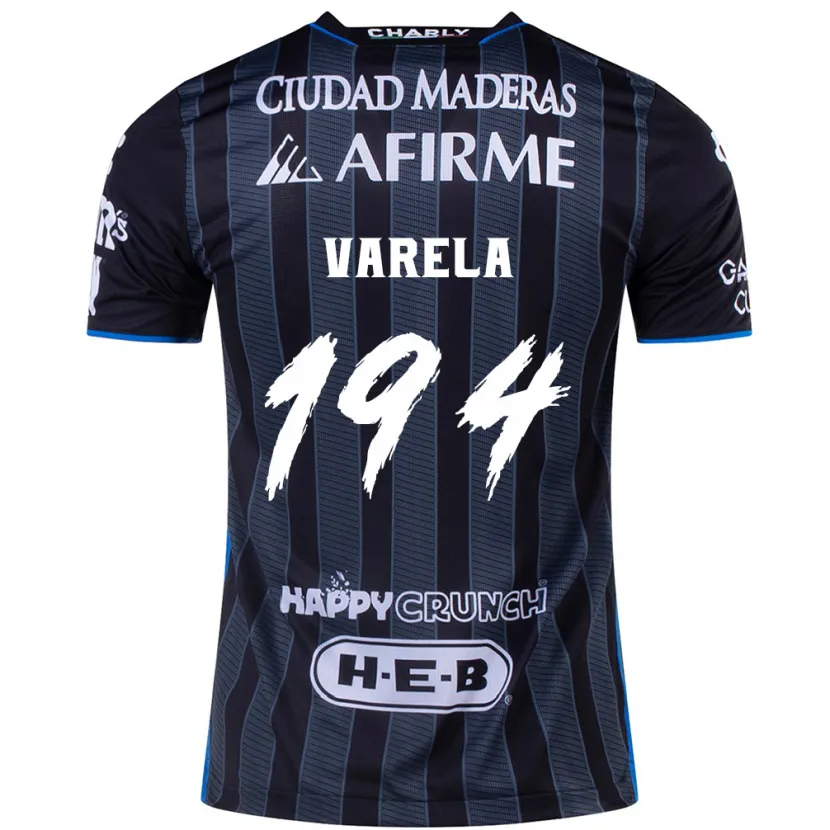 Danxen Dame José Varela #194 Hvit Svart Bortetrøye Drakt Trøye 2024/25 Skjorter T-Skjorte