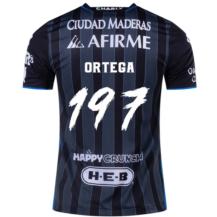 Danxen Dame Javier Ortega #197 Hvit Svart Bortetrøye Drakt Trøye 2024/25 Skjorter T-Skjorte