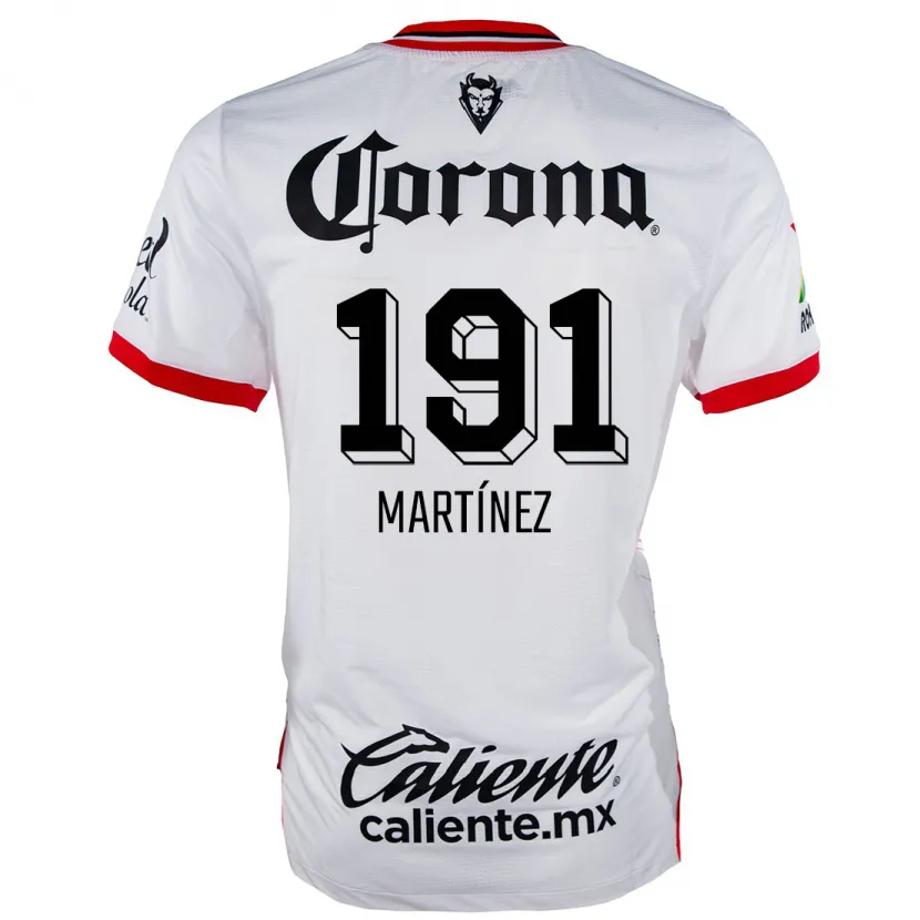 Danxen Dame Kevin Martínez #191 Hvit Rød Bortetrøye Drakt Trøye 2024/25 Skjorter T-Skjorte