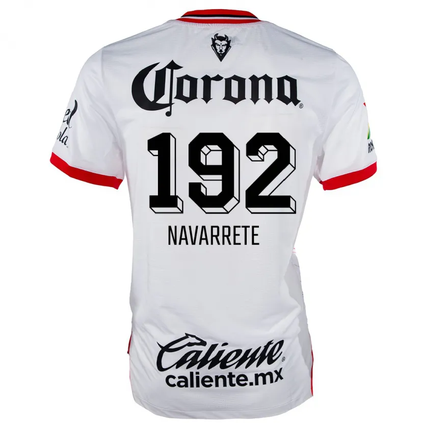 Danxen Dame Luis Navarrete #192 Hvit Rød Bortetrøye Drakt Trøye 2024/25 Skjorter T-Skjorte