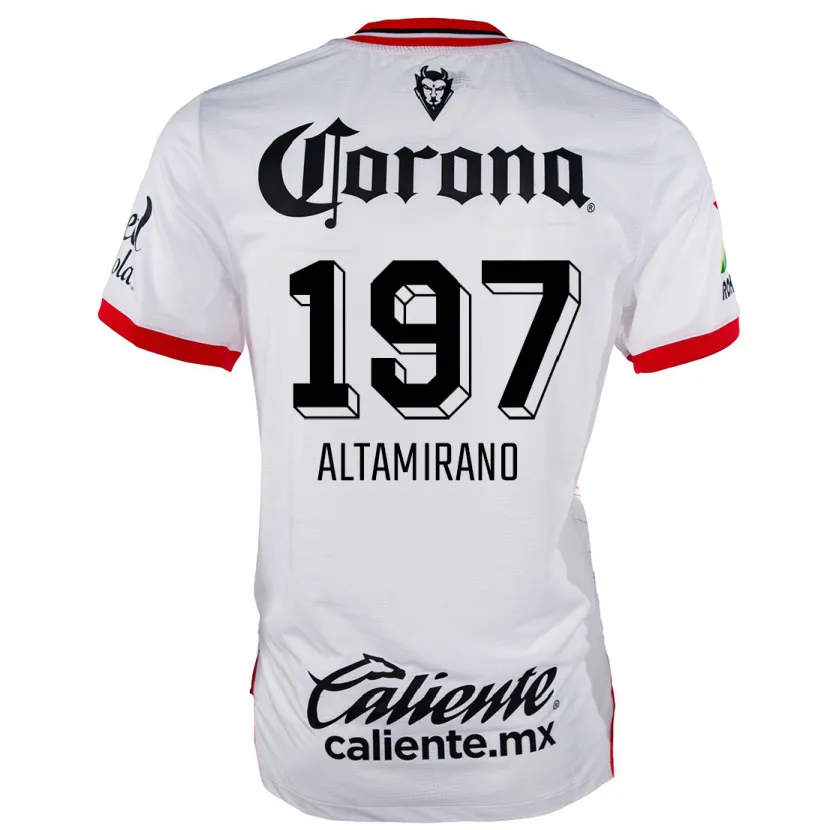 Danxen Dame Óscar Altamirano #197 Hvit Rød Bortetrøye Drakt Trøye 2024/25 Skjorter T-Skjorte