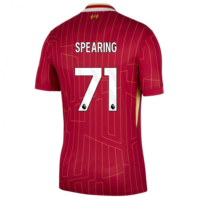 Danxen Barn Jay Spearing #71 Rød Gul Hvit Hjemmetrøye Drakt Trøye 2024/25 Skjorter T-Skjorte