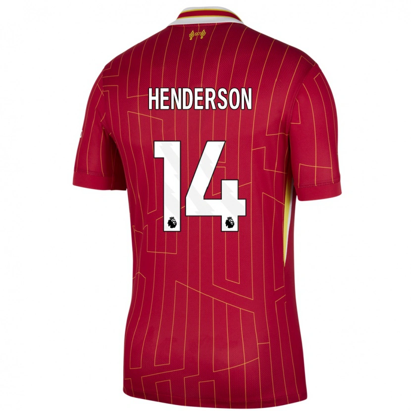 Danxen Barn Henderson #14 Rød Gul Hvit Hjemmetrøye Drakt Trøye 2024/25 Skjorter T-Skjorte