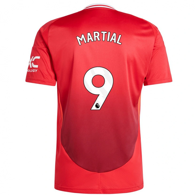 Danxen Barn Anthony Martial #9 Knallrødt Hjemmetrøye Drakt Trøye 2024/25 Skjorter T-Skjorte