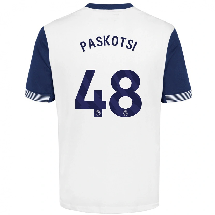 Danxen Barn Maksim Paskotsi #48 Hvit Blå Hjemmetrøye Drakt Trøye 2024/25 Skjorter T-Skjorte