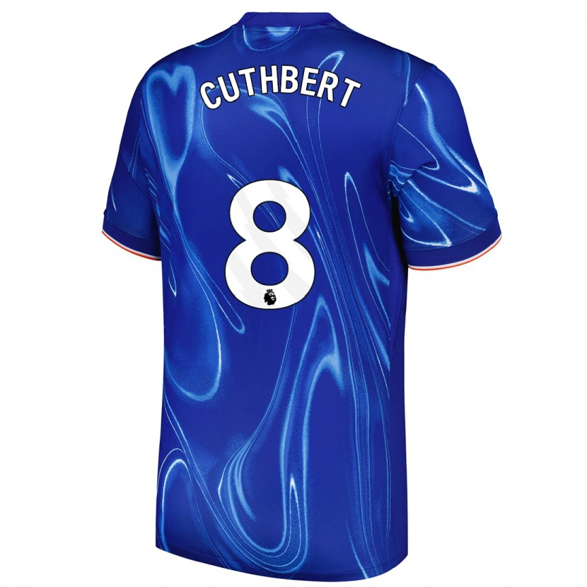 Danxen Barn Erin Cuthbert #8 Blå Hvit Hjemmetrøye Drakt Trøye 2024/25 Skjorter T-Skjorte