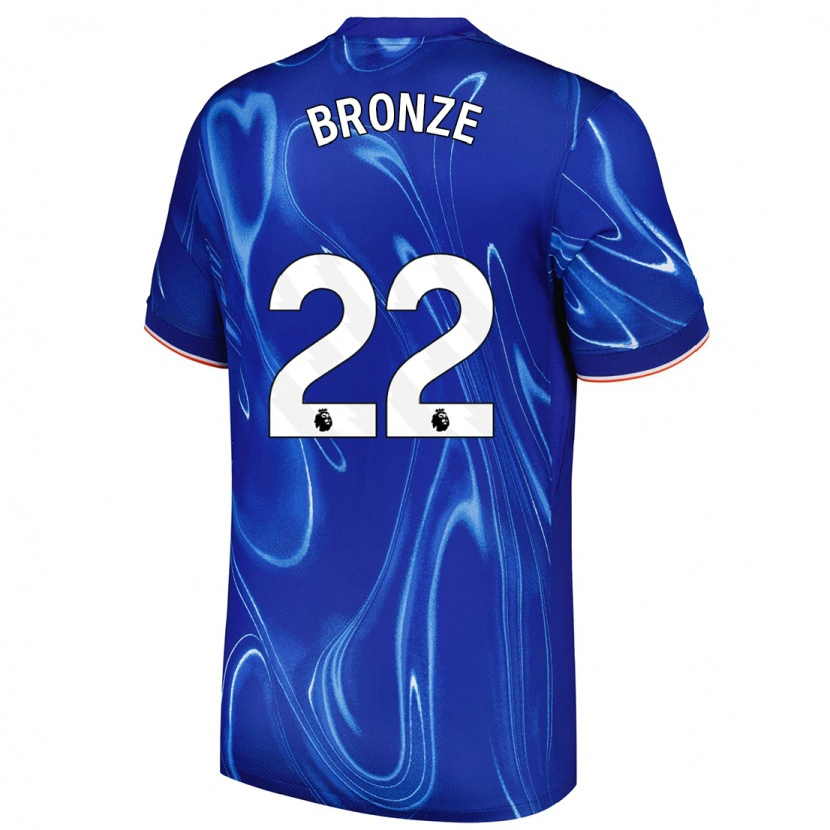 Danxen Barn Lucy Bronze #22 Blå Hvit Hjemmetrøye Drakt Trøye 2024/25 Skjorter T-Skjorte