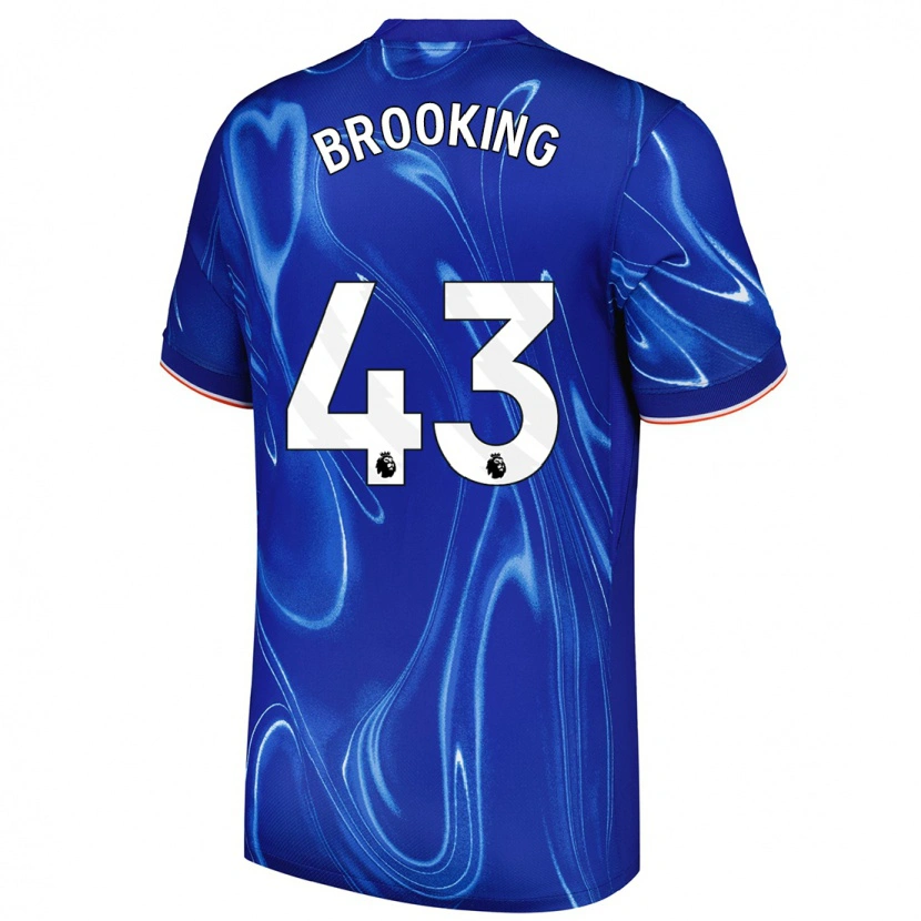 Danxen Barn Josh Brooking #43 Blå Hvit Hjemmetrøye Drakt Trøye 2024/25 Skjorter T-Skjorte