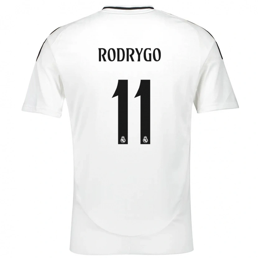 Danxen Barn Rodrygo #11 Hvit Hjemmetrøye Drakt Trøye 2024/25 Skjorter T-Skjorte