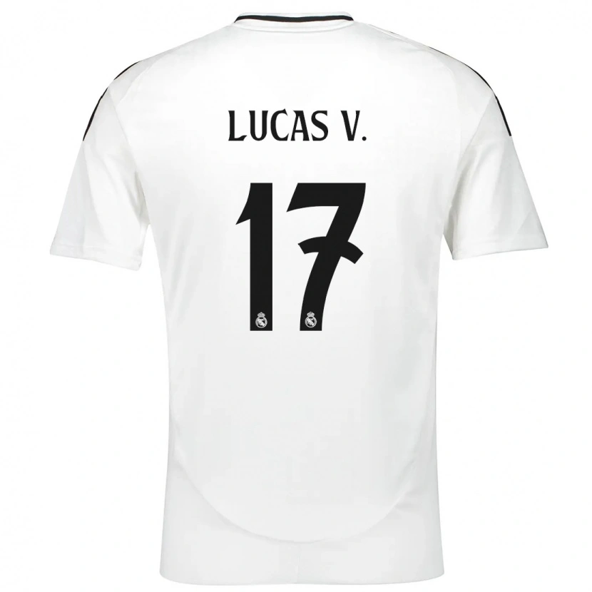 Danxen Barn Lucas Vázquez #17 Hvit Hjemmetrøye Drakt Trøye 2024/25 Skjorter T-Skjorte