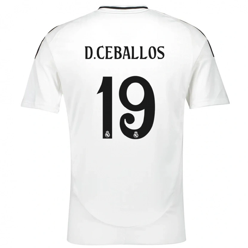 Danxen Barn Dani Ceballos #19 Hvit Hjemmetrøye Drakt Trøye 2024/25 Skjorter T-Skjorte
