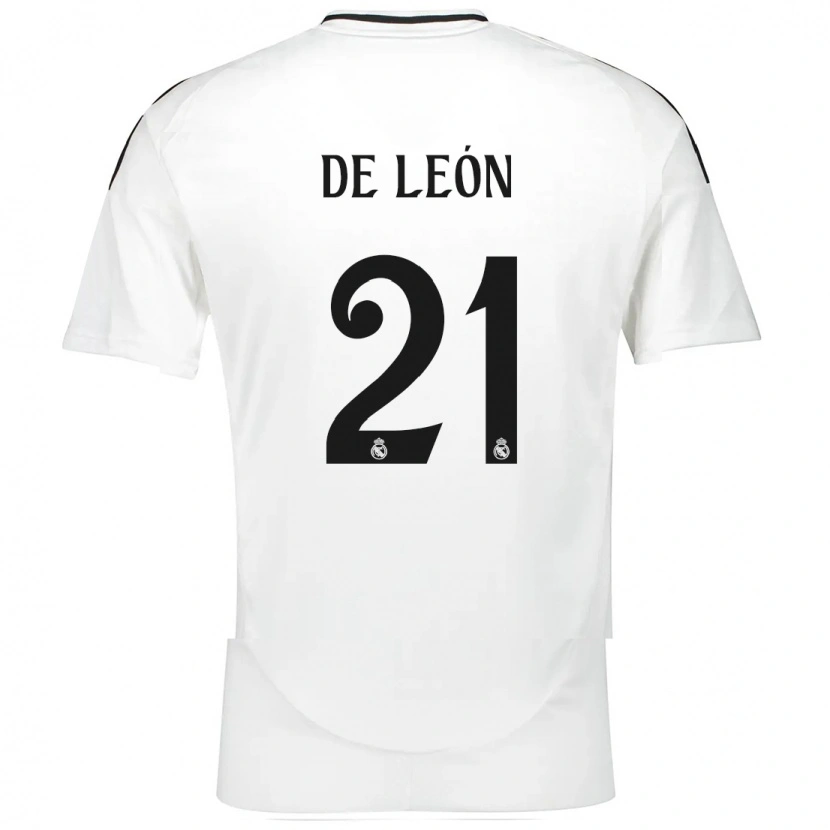Danxen Barn Jeremy De León #21 Hvit Hjemmetrøye Drakt Trøye 2024/25 Skjorter T-Skjorte