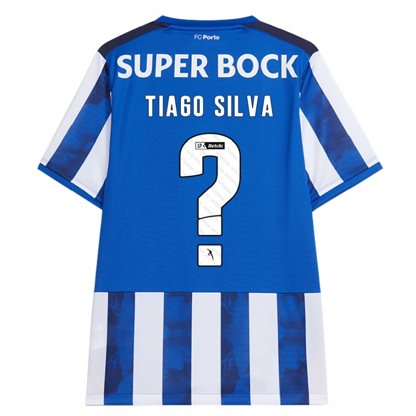 Danxen Barn Tiago Silva #0 Blå Hvit Hjemmetrøye Drakt Trøye 2024/25 Skjorter T-Skjorte