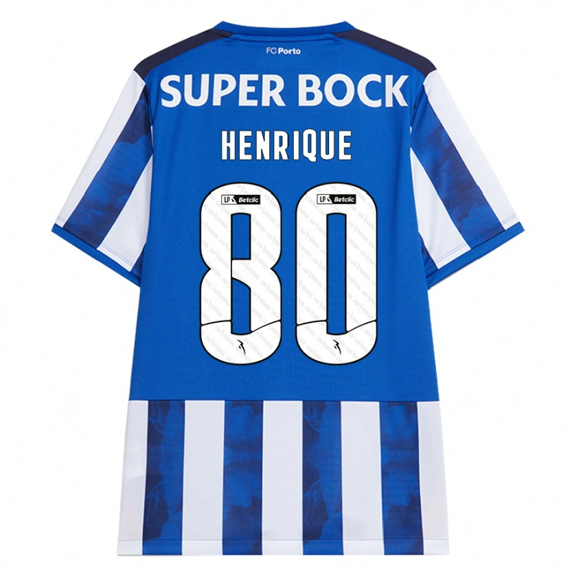 Danxen Barn Kaio Henrique #80 Blå Hvit Hjemmetrøye Drakt Trøye 2024/25 Skjorter T-Skjorte