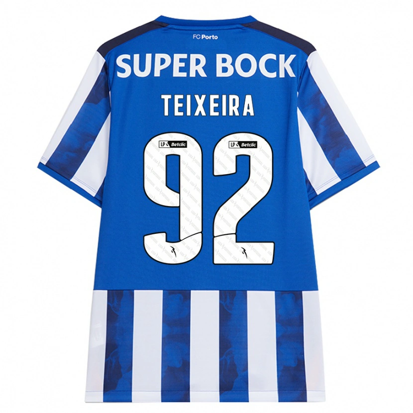 Danxen Barn João Teixeira #92 Blå Hvit Hjemmetrøye Drakt Trøye 2024/25 Skjorter T-Skjorte