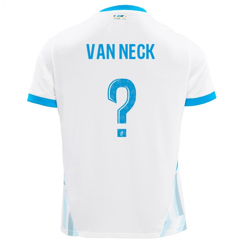 Danxen Barn Jelle Van Neck #0 Hvit Himmelblå Hjemmetrøye Drakt Trøye 2024/25 Skjorter T-Skjorte
