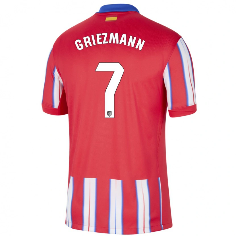 Danxen Barn Antoine Griezmann #7 Rød Hvit Blå Hjemmetrøye Drakt Trøye 2024/25 Skjorter T-Skjorte