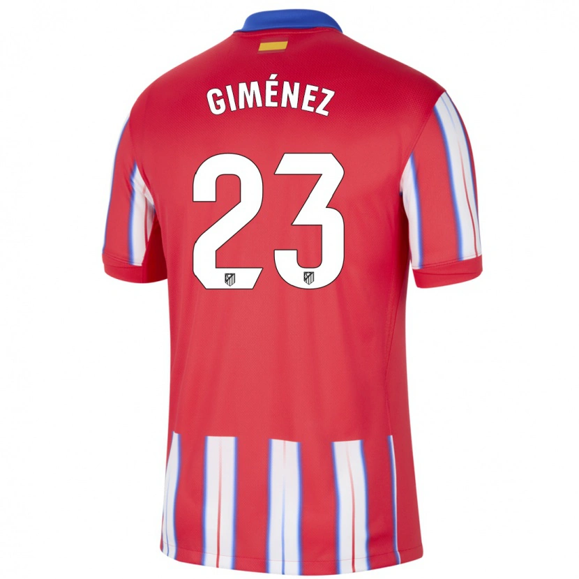 Danxen Barn Carlos Giménez #23 Rød Hvit Blå Hjemmetrøye Drakt Trøye 2024/25 Skjorter T-Skjorte