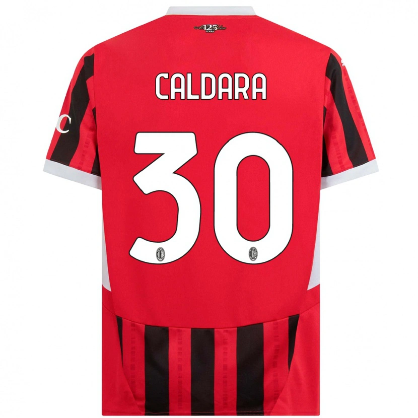 Danxen Barn Mattia Caldara #30 Rød Svart Hjemmetrøye Drakt Trøye 2024/25 Skjorter T-Skjorte