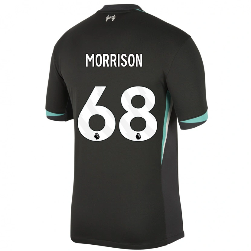 Danxen Barn Kieran Morrison #68 Svart Antrasitt Hvit Bortetrøye Drakt Trøye 2024/25 Skjorter T-Skjorte