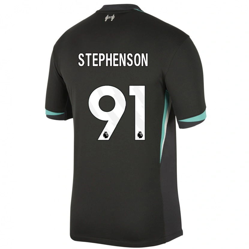 Danxen Barn Luca Stephenson #91 Svart Antrasitt Hvit Bortetrøye Drakt Trøye 2024/25 Skjorter T-Skjorte