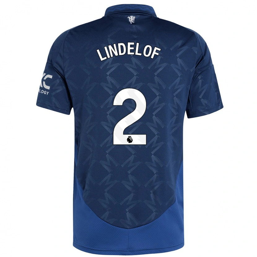 Danxen Barn Victor Lindelöf #2 Indigo Bortetrøye Drakt Trøye 2024/25 Skjorter T-Skjorte