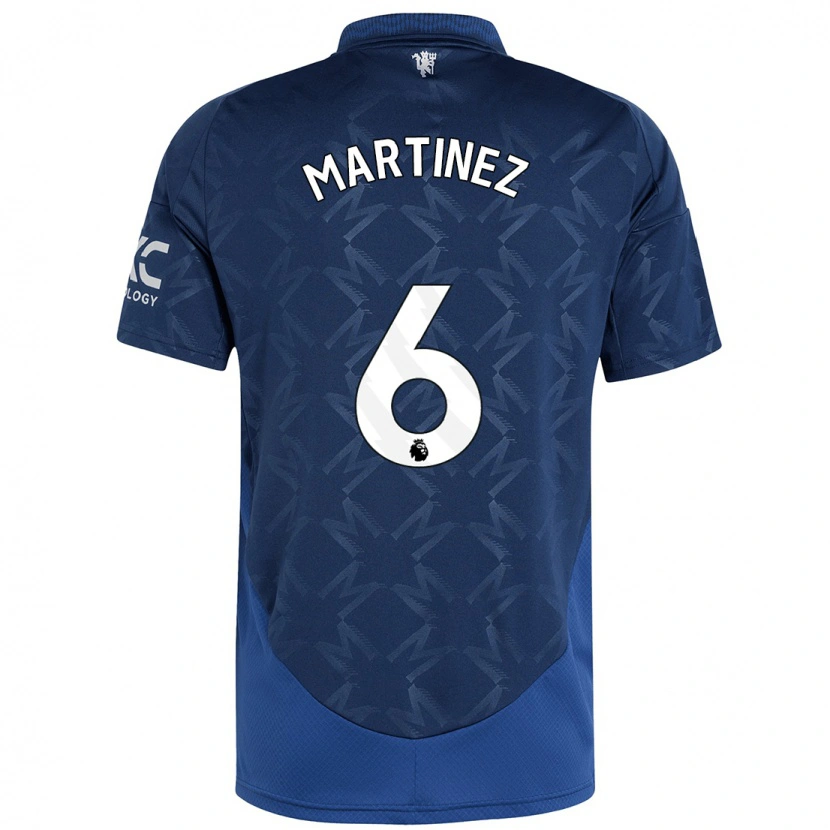 Danxen Barn Lisandro Martínez #6 Indigo Bortetrøye Drakt Trøye 2024/25 Skjorter T-Skjorte