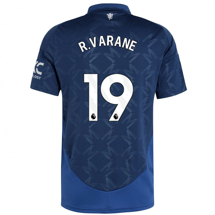 Danxen Barn Raphaël Varane #19 Indigo Bortetrøye Drakt Trøye 2024/25 Skjorter T-Skjorte