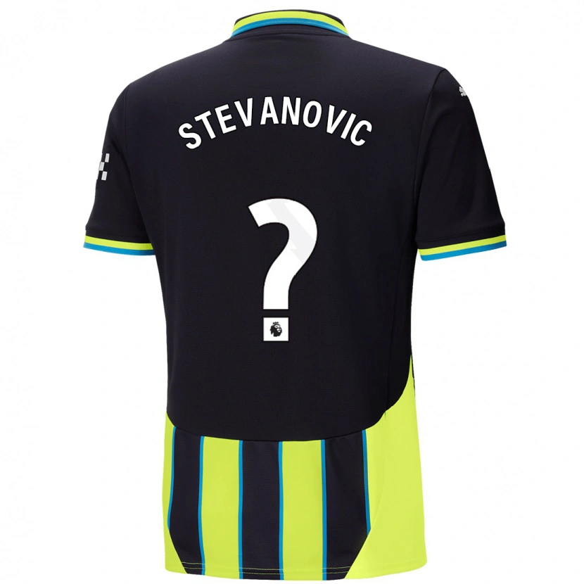 Danxen Barn Filip Stevanovic #0 Blå Gul Bortetrøye Drakt Trøye 2024/25 Skjorter T-Skjorte