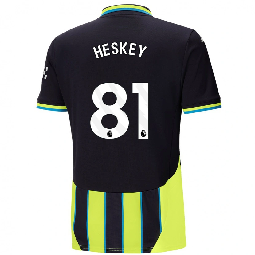 Danxen Barn Jaden Heskey #81 Blå Gul Bortetrøye Drakt Trøye 2024/25 Skjorter T-Skjorte