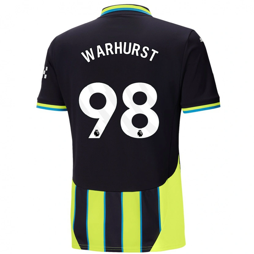 Danxen Barn Matty Warhurst #98 Blå Gul Bortetrøye Drakt Trøye 2024/25 Skjorter T-Skjorte