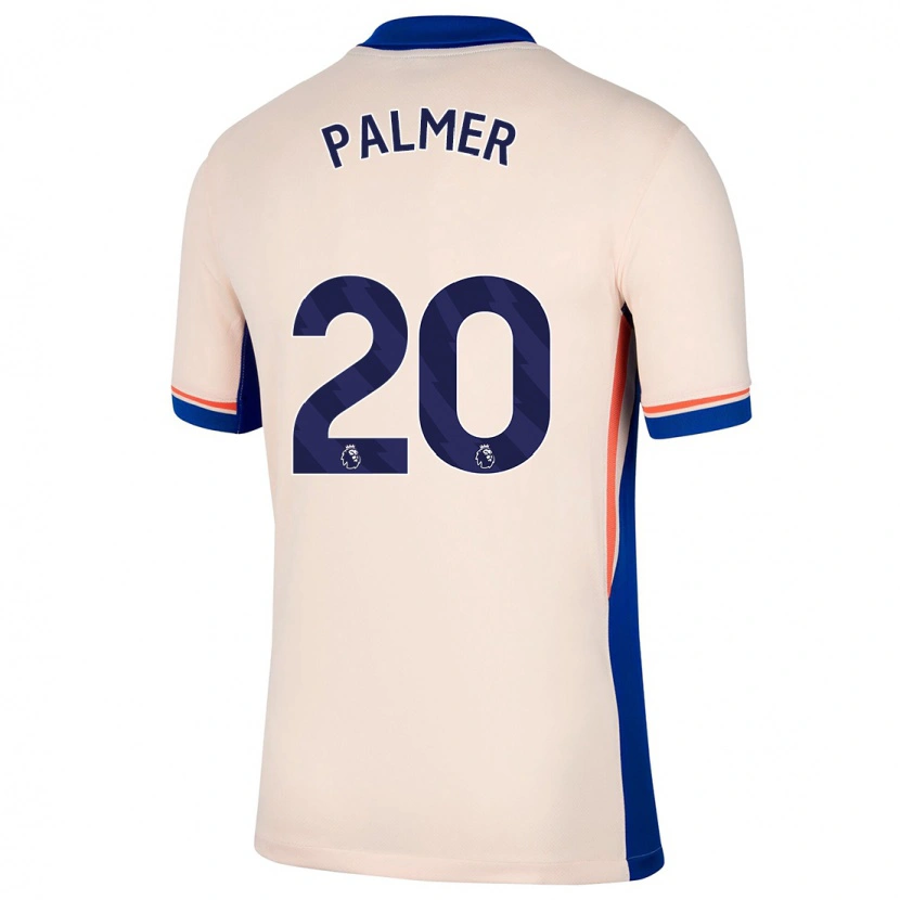 Danxen Barn Cole Palmer #20 Lys Beige Bortetrøye Drakt Trøye 2024/25 Skjorter T-Skjorte