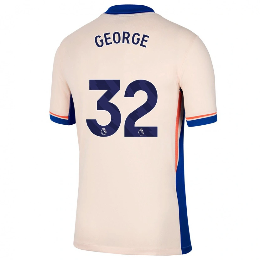 Danxen Barn Tyrique George #32 Lys Beige Bortetrøye Drakt Trøye 2024/25 Skjorter T-Skjorte