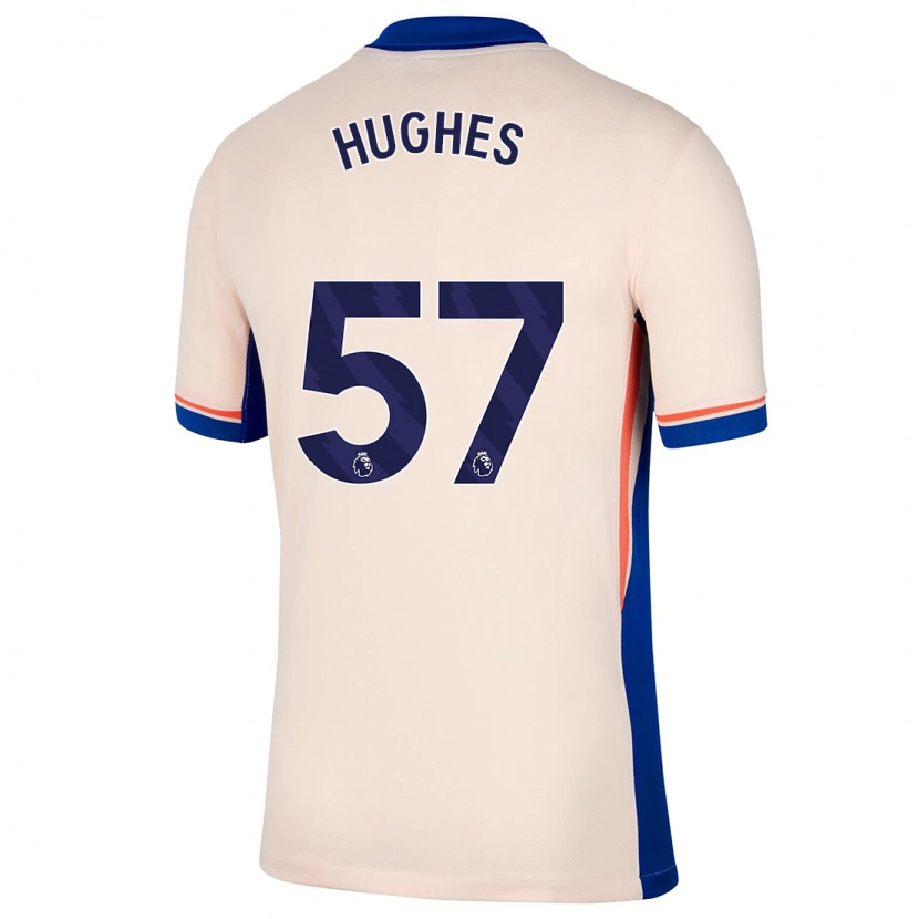 Danxen Barn Brodi Hughes #57 Lys Beige Bortetrøye Drakt Trøye 2024/25 Skjorter T-Skjorte