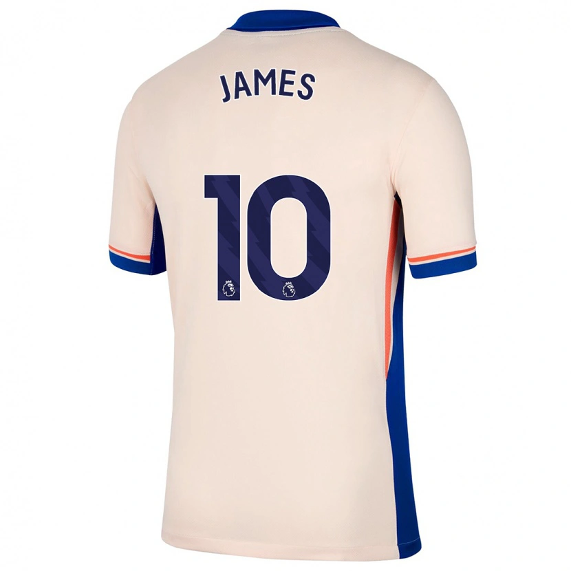 Danxen Barn Lauren James #10 Lys Beige Bortetrøye Drakt Trøye 2024/25 Skjorter T-Skjorte
