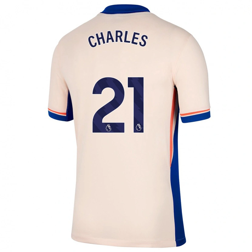 Danxen Barn Niamh Charles #21 Lys Beige Bortetrøye Drakt Trøye 2024/25 Skjorter T-Skjorte