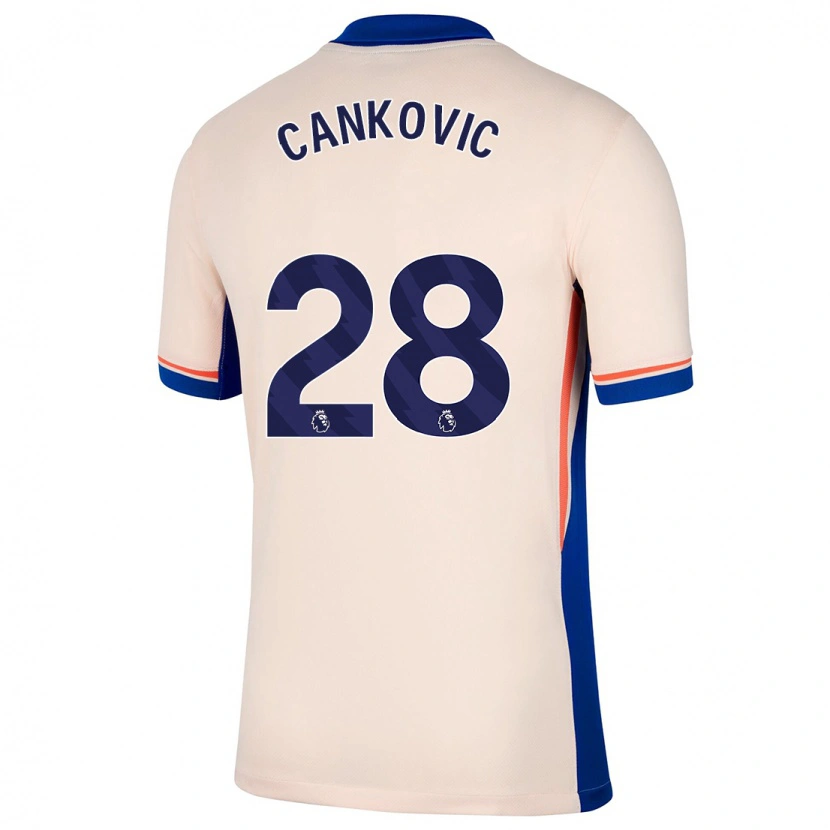 Danxen Barn Jelena Čanković #28 Lys Beige Bortetrøye Drakt Trøye 2024/25 Skjorter T-Skjorte