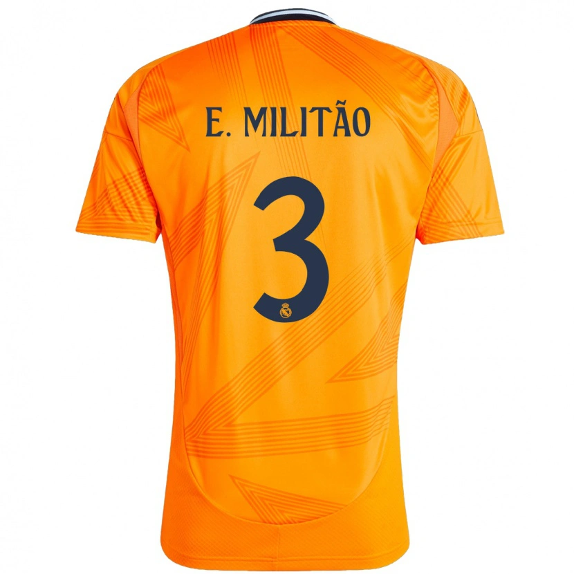 Danxen Barn Éder Militão #3 Oransje Bortetrøye Drakt Trøye 2024/25 Skjorter T-Skjorte