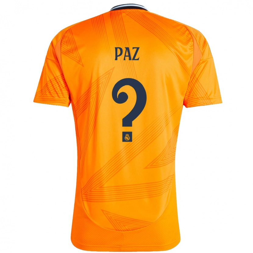Danxen Barn Nico Paz #0 Oransje Bortetrøye Drakt Trøye 2024/25 Skjorter T-Skjorte