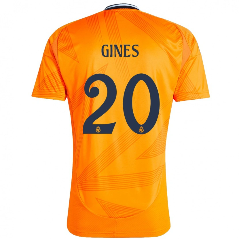 Danxen Barn Álvaro Ginés #20 Oransje Bortetrøye Drakt Trøye 2024/25 Skjorter T-Skjorte
