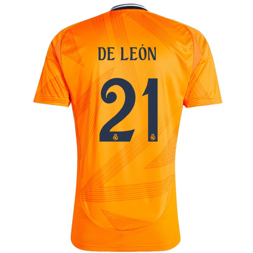 Danxen Barn Jeremy De León #21 Oransje Bortetrøye Drakt Trøye 2024/25 Skjorter T-Skjorte